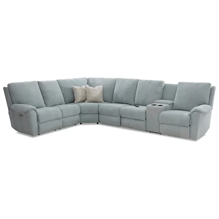 5-Seat Power Reclining Sectional with RAF Console and Power Headrests